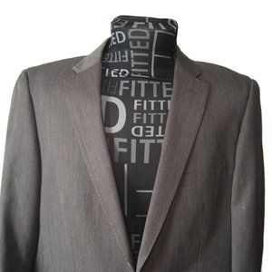 Men's MASSAROTTI Blazer Grey Wool Poly Blend Two Button Sport Coat Jacket 46R